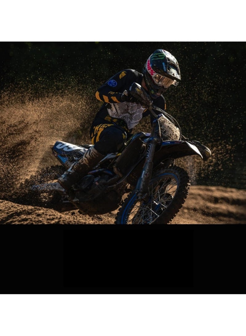 Mountain Bike And Motorcycle Off-Road Goggles - Mx And Mtb Racing Protective Goggles With Mirror Colored Lenses (Including Black Face Mask) - Image 5