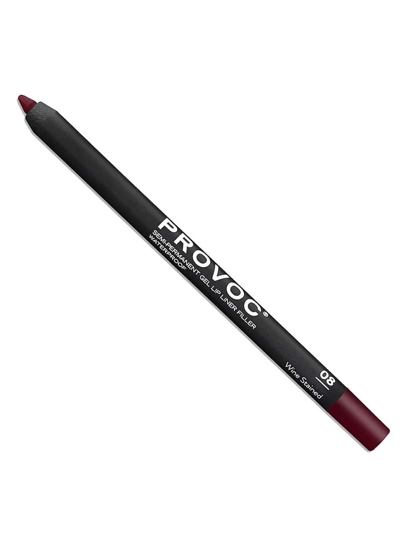 PROVOC SEMI-PERMANENT Gel Lip Liner Filler WP 08 Wine Stained