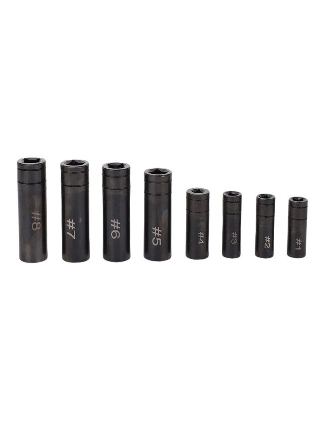 8Pcs Tap Socket Set Metric Standard 70500 1/4in 3/8in Drive with Bracket for Automobile Maintenance - Image 5