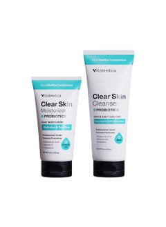 VitaMedica Clear Skin Probiotic Cleanser and Moisturizer  Natural Skincare for Breakout Prone Skin