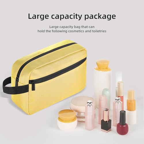 Icramsy Travel Toiletry bag Toiletry bag for women men Hanging Cosmetic bag Travel accessories for Women Men (Yellow) - Image 3