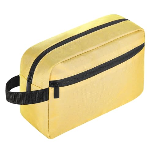 Icramsy Travel Toiletry bag Toiletry bag for women men Hanging Cosmetic bag Travel accessories for Women Men (Yellow) - Image 1