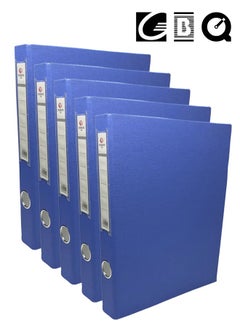 GBQ 5 Pieces 2 Ring Folder File Blue for Office School File Storage Office Supplies Stationery Supplies  - Image 1