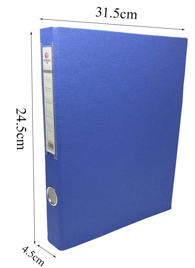 GBQ - 5 Pieces 2 Ring Folder File Blue for Office School File Storage Office Supplies Stationery Supplies - Image 1