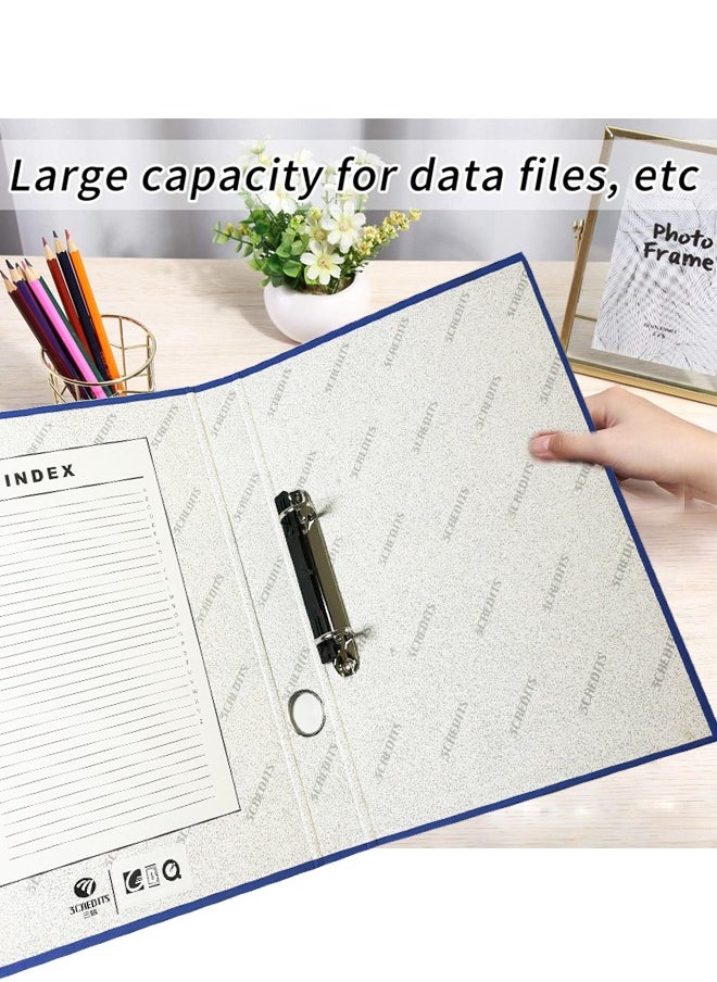 GBQ - 5 Pieces 2 Ring Folder File Blue for Office School File Storage Office Supplies Stationery Supplies - Image 1