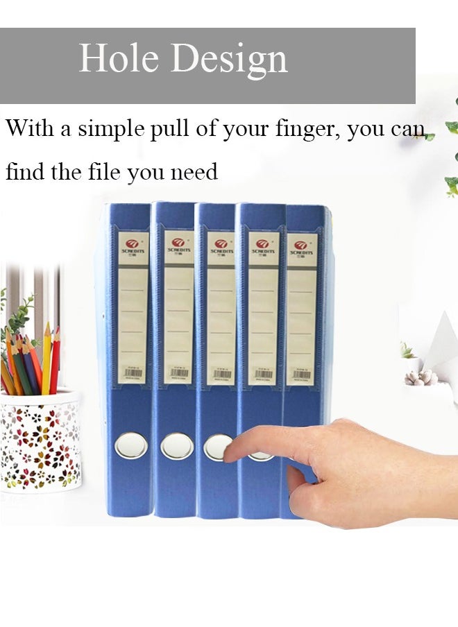 GBQ - 5 Pieces 2 Ring Folder File Blue for Office School File Storage Office Supplies Stationery Supplies - Image 1