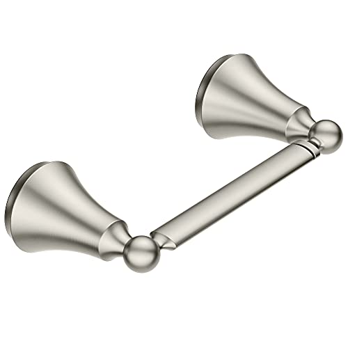 Moen YB5208BN Wynford Double Post Pivoting Toilet Paper Holder, Brushed Nickel - Image 1