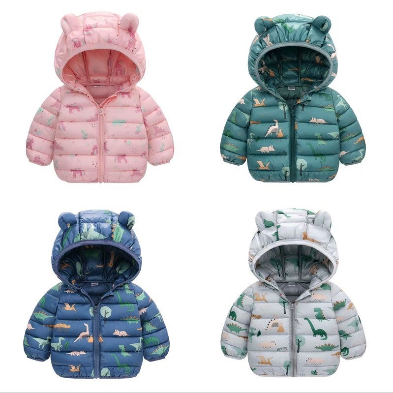 New Kidsren'S Clothing Thickeneded Kidsren'S Down Jackets Cartoon Short Hooded Jackets For Boys And Girls - Image 3