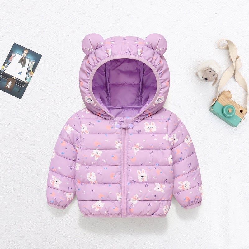 New Kidsren'S Clothing Thickeneded Kidsren'S Down Jackets Cartoon Short Hooded Jackets For Boys And Girls - Image 5