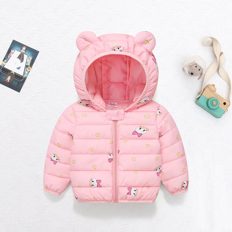 New Kidsren'S Clothing Thickeneded Kidsren'S Down Jackets Cartoon Short Hooded Jackets For Boys And Girls - Image 4