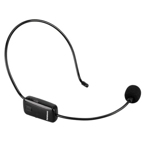 Retekess TR503 Wireless FM Microphone Headset, Hands-Free with Rechargeable Battery for Voice Amplifier, Church, Tour Guide, Teacher, Salesman, Conference, Karaoke (Black) - Image 1