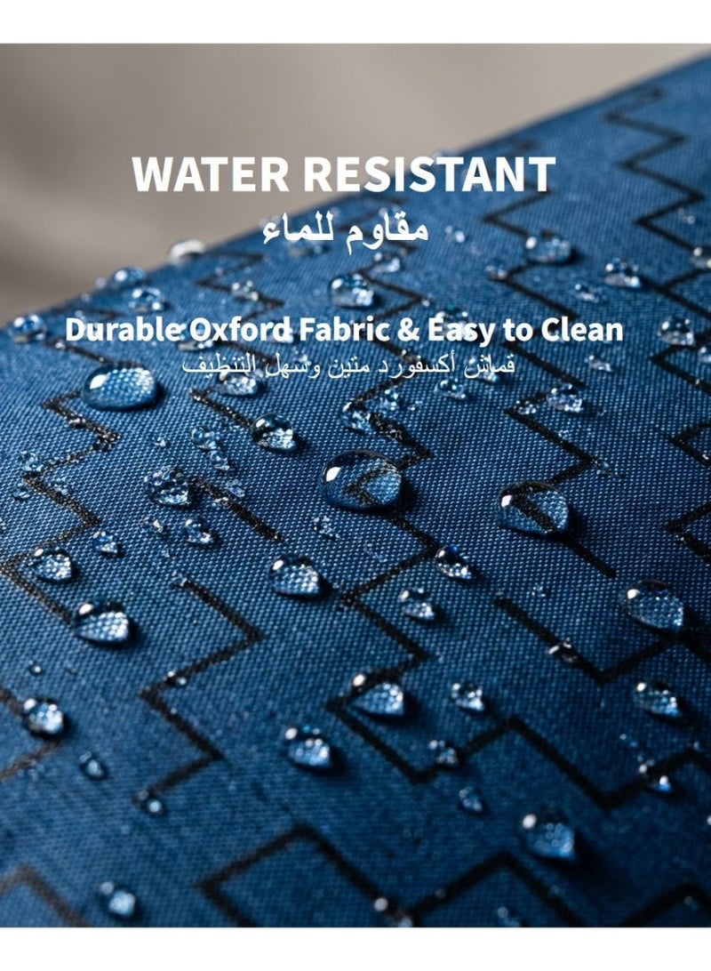 شنطة توت نسائية واسعة وقابلة للطي - حقيبة يد (سعة كبيرة ولا تأخذ مساحة) - حقيبة كتف أكسفورد عملية للسفر والجامعة - كحلي (32x12x45 سم) - Image 5