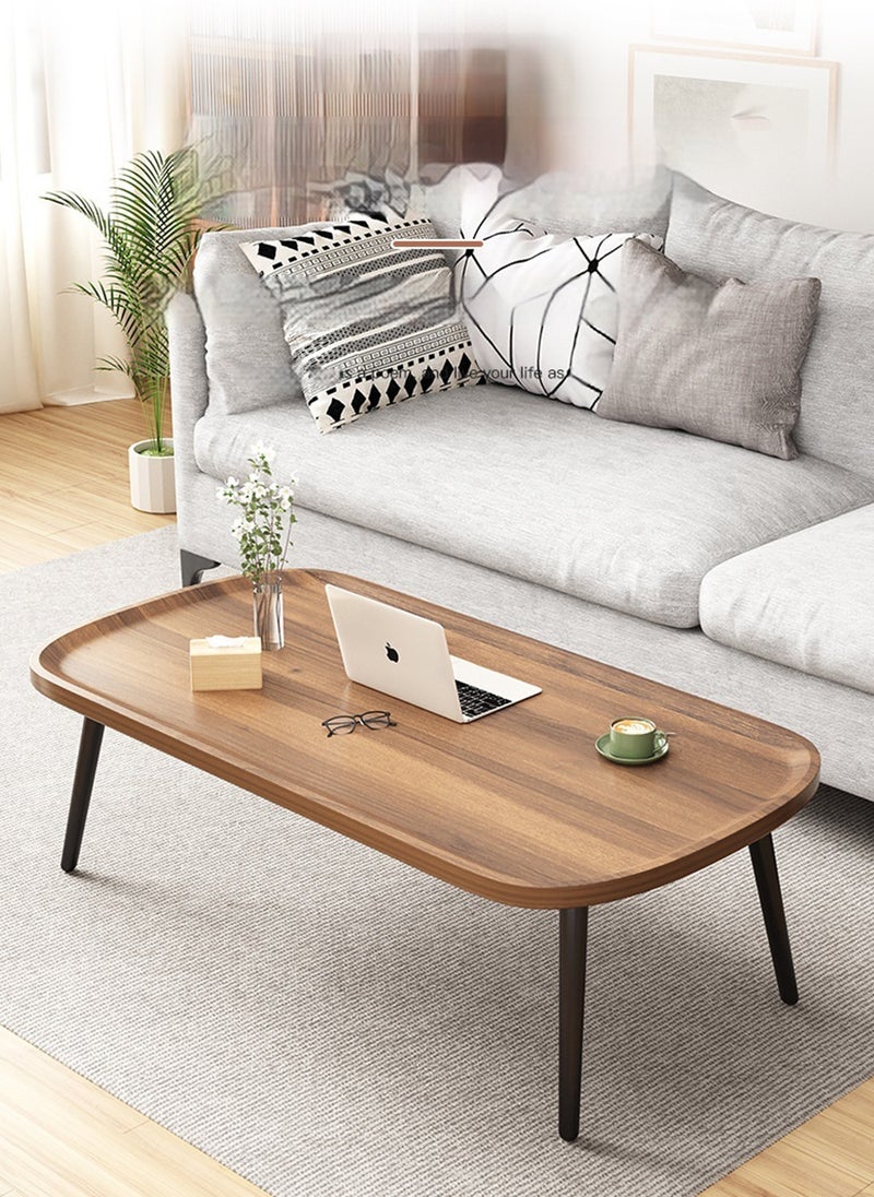 Sharpdo Coffee Table, Walnut Sofa Side Table,Center Table For Living Room, Modern End Table Suitable for Home, Office, Coffee Shop - Image 1