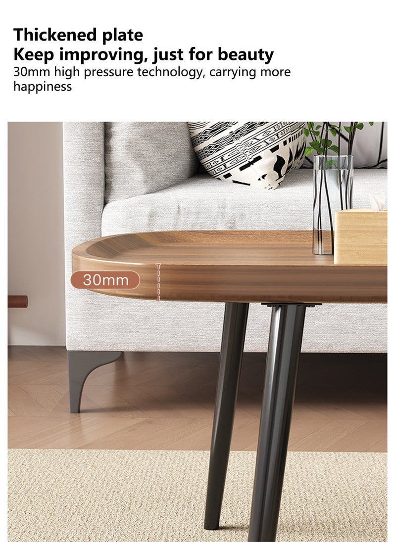 Sharpdo Coffee Table, Walnut Sofa Side Table,Center Table For Living Room, Modern End Table Suitable for Home, Office, Coffee Shop - Image 4