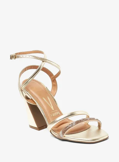 VIZZANO Block Heel Sandals for Women – Stylish Ladies Heels Sandals for Everyday Wear