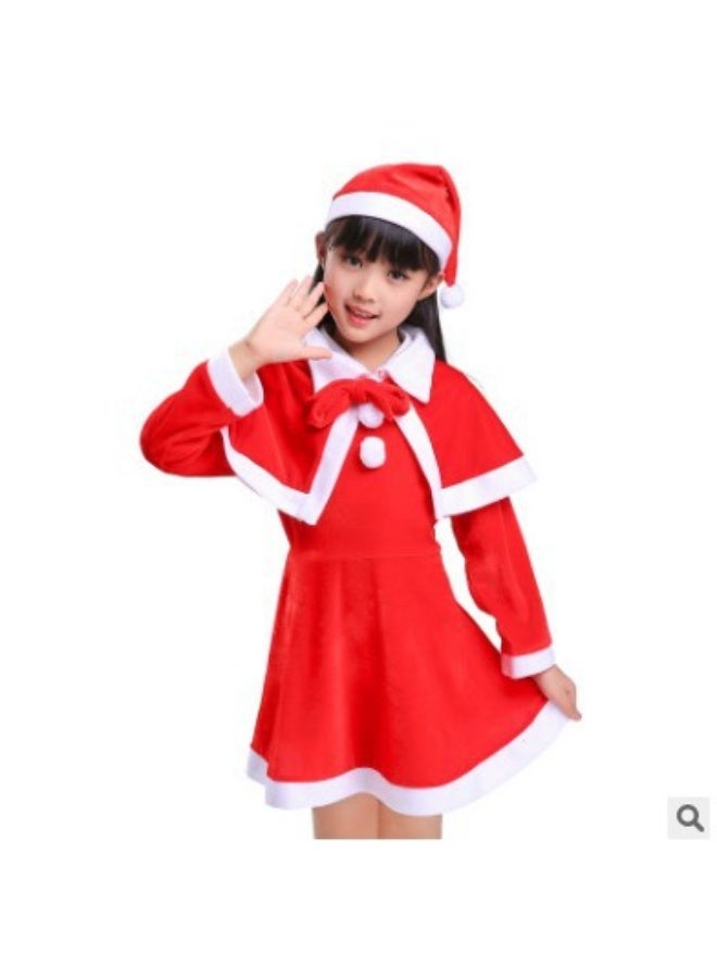 Children Christmas Clothes Santa Claus Classic Cosplay Costume Set Warm Soft Plush Xmas Suit Wear Boys Girls Toddler