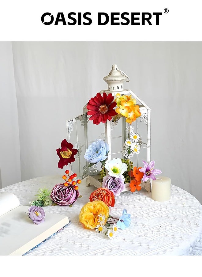OASIS DESERT Colorful Artificial Flowers Combination Box Set Fake Flowers DIY Wedding Decoration Fake Flowers Home Decoration Indoor Artificial Flowers  - Image 2