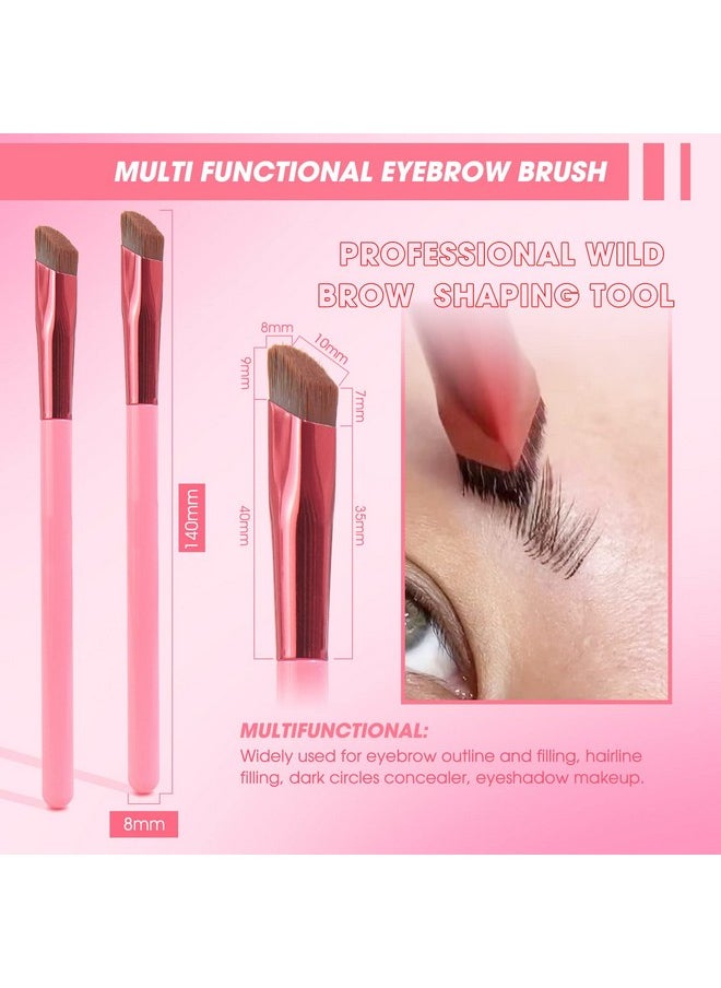 LSxia 2Pcs Multifunction Eyebrow Brush Make Hair Like Strokes At All Eye Brow Concealer Contour Brush Professional Square Angled Eyebrow Brush For Eye Brow Makeup  - Image 2