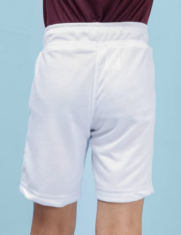 Nusyl Boys Solid Shorts for Kids | Soft Cotton Blend | Comfortable Fit | Casual Daily Wear | 2-16 Years | White - Image 3