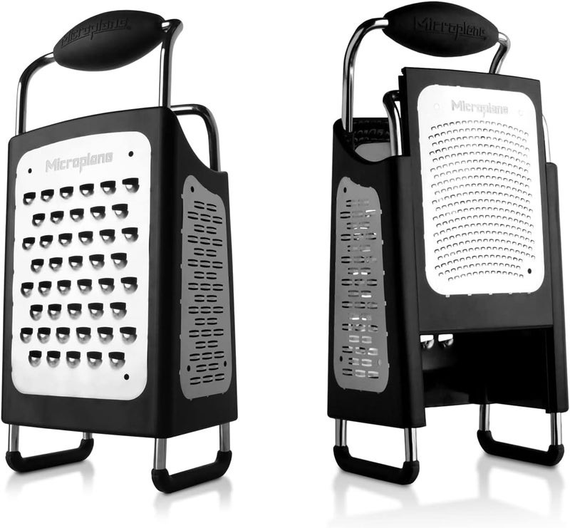 Microplane Four Sided Stainless Steel Ultra-Sharp Multi-Purpose Box Grater - Slicer, Fine, Ribbon, and Extra Coarse Blade Styles - Image 2