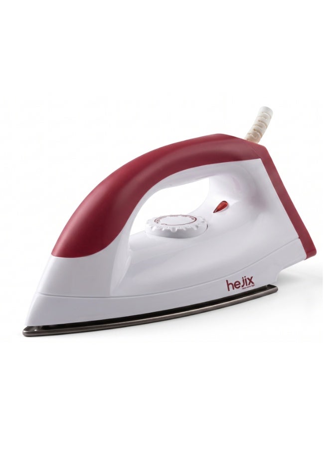 HEJIX Dry Iron, 1000W Clothes Iron with Adjustable Thermostat, Non-Stick Soleplate, Overheat Protection, LED Indicator Light, 360° Swivel Cord, Dry Iron for All Fabric Types-HX422 - Image 1