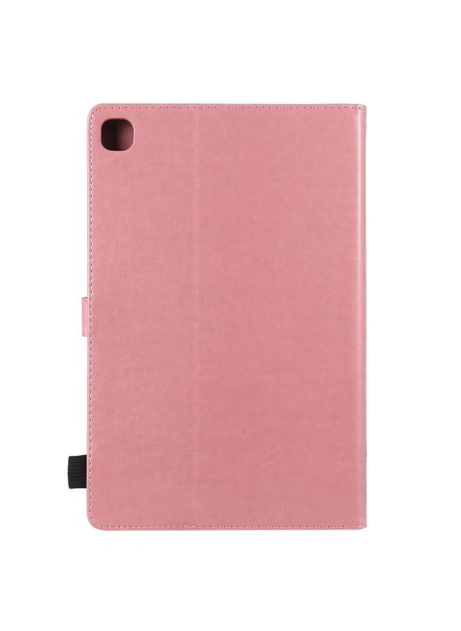Green Tiger - Samsung Galaxy S6 Lite P610 Cat Bee Embossing Pattern Shockproof Table PC Protective Horizontal Flip Leather Case with Holder and Card Slots and Wallet and Pen Slot and Wake up Sleep Function Pink - Image 1