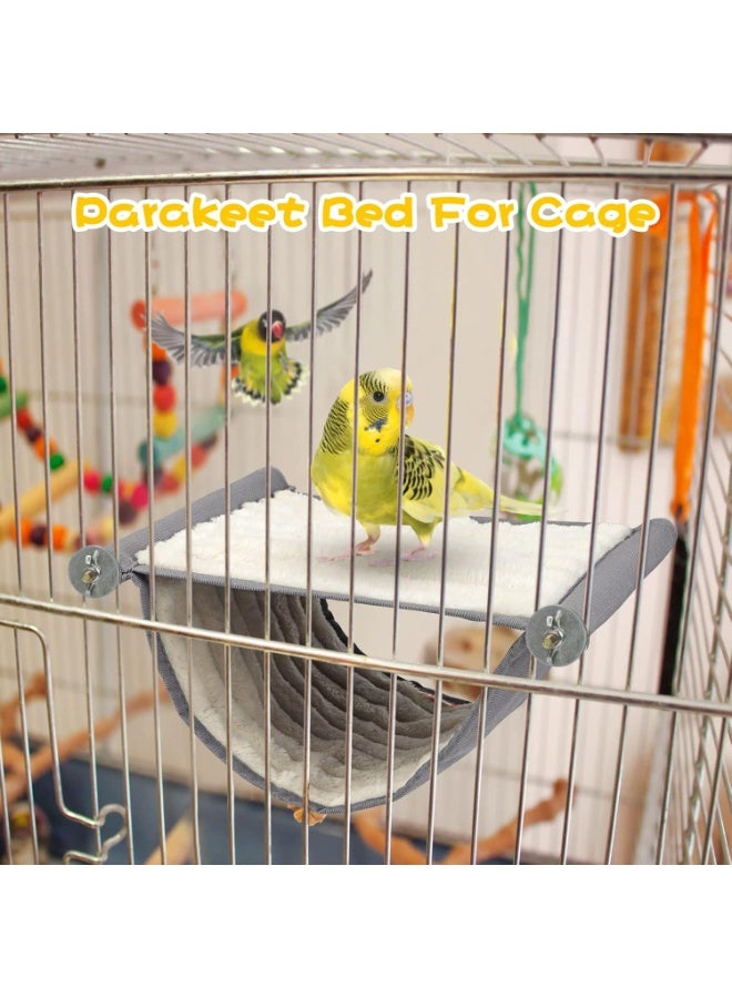 Soofam Bird Nest Bed Hanging Hammock Snuggle Hut Parrot House Tent Toy Bird Cage Perch for Parakeet Budgies Cockatiels Lovebird Cockatoo Finch Hamster Chinchilla Guinea Pig - Image 5