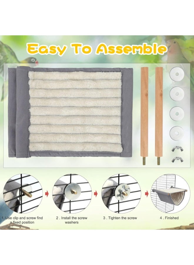 Soofam Bird Nest Bed Hanging Hammock Snuggle Hut Parrot House Tent Toy Bird Cage Perch for Parakeet Budgies Cockatiels Lovebird Cockatoo Finch Hamster Chinchilla Guinea Pig - Image 3
