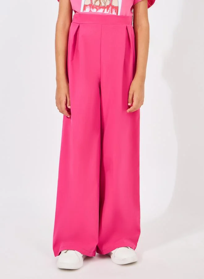 Styli Girl Graphic Print T-Shirt & Wide Leg Pants Set