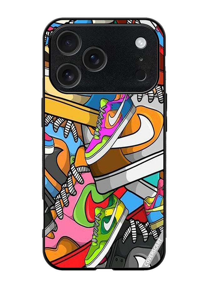 غطاء واقي لهاتف آبل آيفون 17 برو ماكس بتصميم أحذية متعدد الألوان