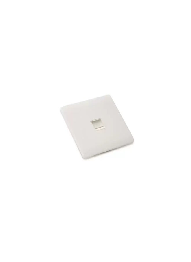 FYM FYM 1 Gang BT Screw Connection Telephone Socket, Master (3 x 3 inches) Matt Pearl, 3.5mm Ultra Slim Polycarbonate Front Plate, Durable & High Quality 