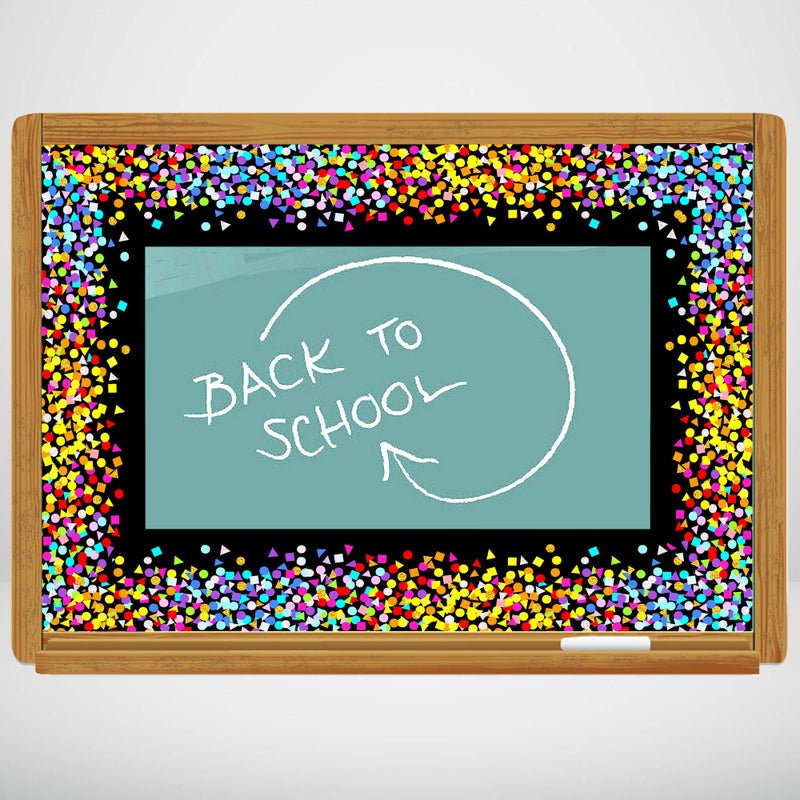Youngever 52.5 ft Bulletin Board borders Confetti Border for Classroom Decoration, Confetti on Black - Image 3