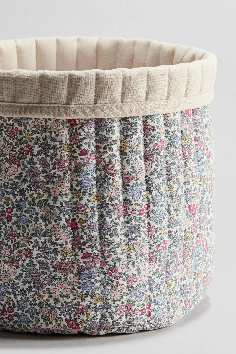 اتش اند ام سلة تخزين مبطنة بحجم كبير