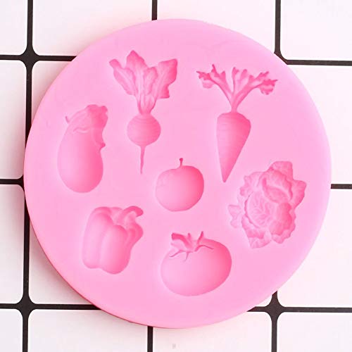 Seedomes 1pc Vegetable Fruit Radish Tomato Eggplant Cabbage Silicone Mold for DIY Candy Desserts Gum Paste Pudding Crystal Cupcake Cake Topper Decor Soap Mould Ice Cube Fondant Jelly Shots Chocolate - Image 4