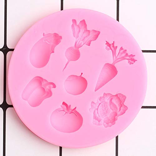 Seedomes 1pc Vegetable Fruit Radish Tomato Eggplant Cabbage Silicone Mold for DIY Candy Desserts Gum Paste Pudding Crystal Cupcake Cake Topper Decor Soap Mould Ice Cube Fondant Jelly Shots Chocolate - Image 5