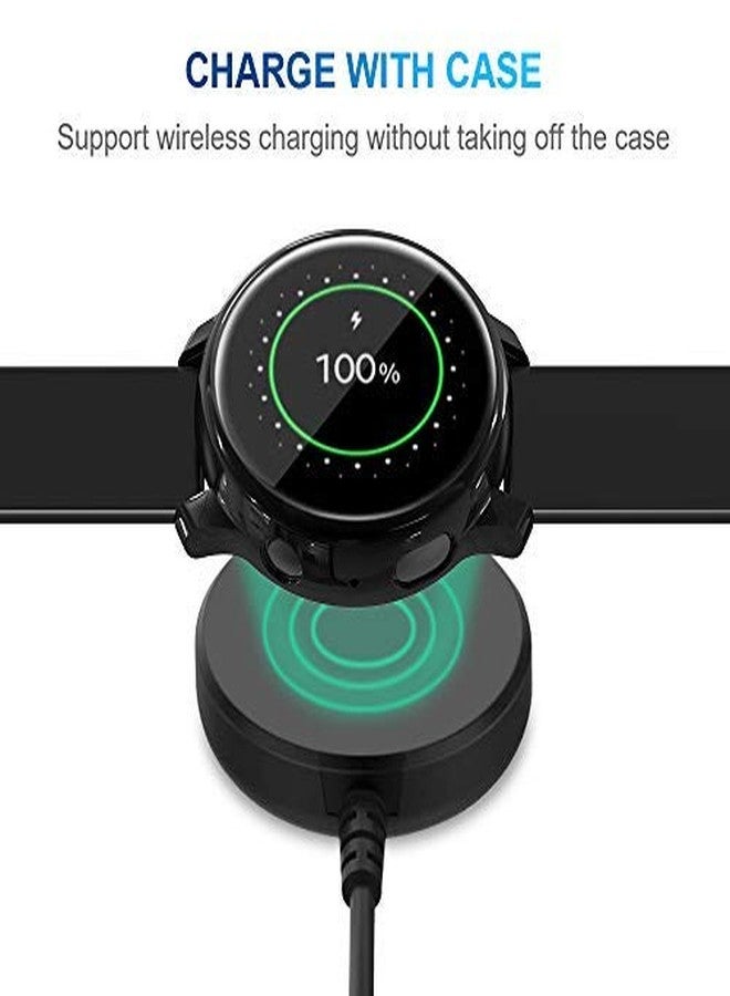 Tensea [2Pack] Tensea Compatible with Samsung Galaxy Watch Active 2 Screen Protector Case 44mm, Bumper Full Around Cover for Samsung Galaxy Watch Active2 44 (Black, 44mm) - Image 4