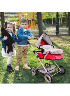 UKR 2-in-1 Doll Pram Stroller for Girls – Foldable Pushchair with Adjustable Canopy & Storage Basket, Fits Dolls up to 42 cm - pzsku/ZC58193B1E5489EDD5A69Z/45/_/1735565169/785574e9-5a0e-42d0-985a-cb58e7a6718f