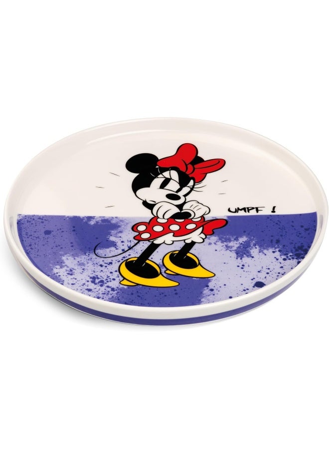 EGAN Mickey Mouse Side Plate – 20cm Round Dessert Plate | New Bone China | Microwave & Dishwasher Safe | Dinnerware Collection (PURPLE) - Image 1