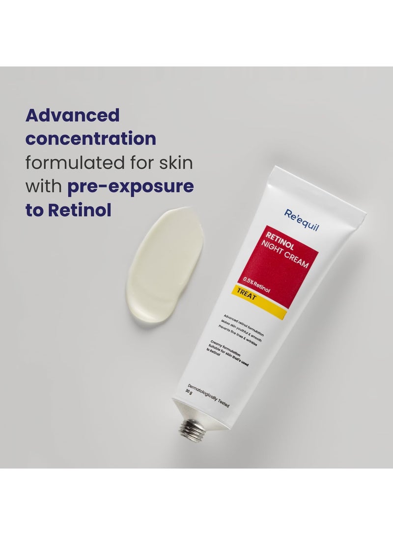 RE' EQUIL 0.5% Retinol Night Cream | Makes Skin Youthful & Smooth | Prevents Fine Lines & Wrinkles | Unisex | All Skin Types | 30G - Image 4