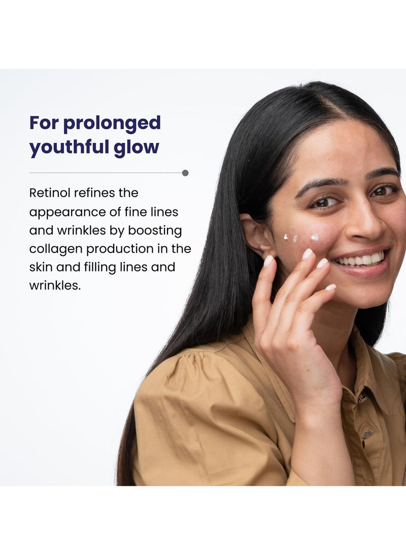 RE' EQUIL 0.5% Retinol Night Cream | Makes Skin Youthful & Smooth | Prevents Fine Lines & Wrinkles | Unisex | All Skin Types | 30G - Image 3