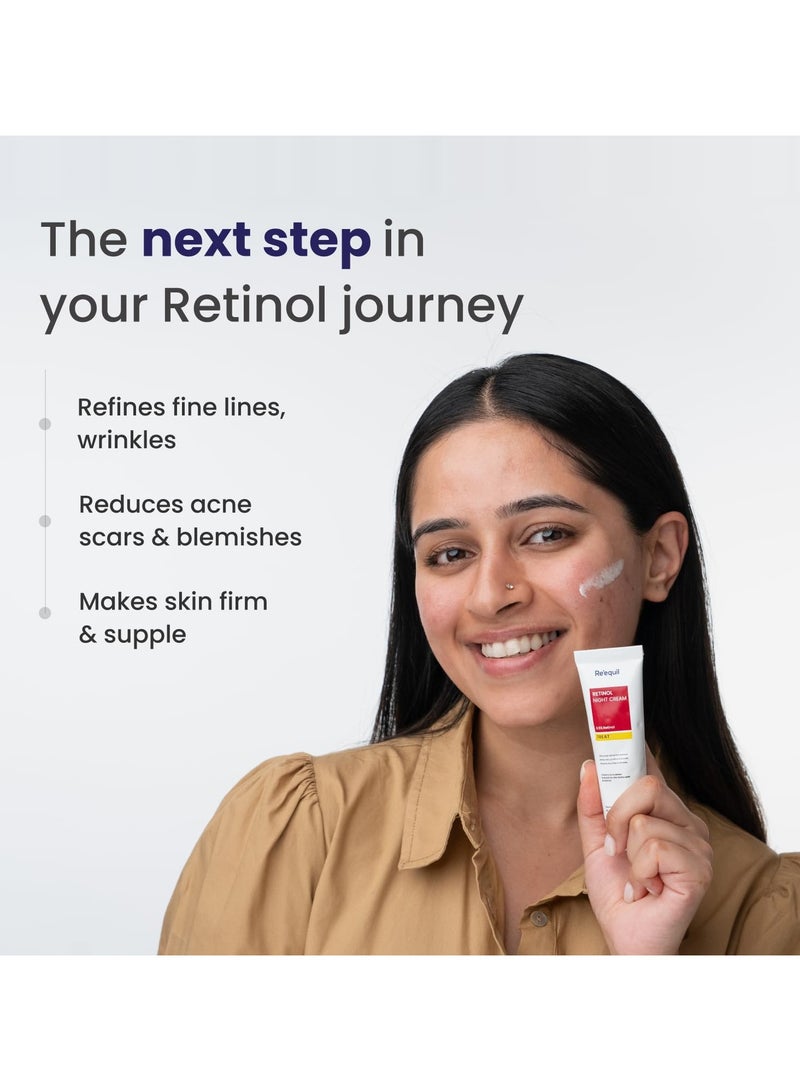 RE' EQUIL 0.5% Retinol Night Cream | Makes Skin Youthful & Smooth | Prevents Fine Lines & Wrinkles | Unisex | All Skin Types | 30G - Image 5