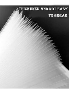GBQ 100PCS11 Hole 4C Glossy Plastic Punching Pocket Folder A4 Plastic Folder A4 Pocket Document Set Clear  - Image 4