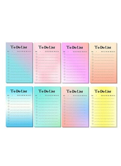 Excefore 8 Packs To Do List Pad, 4 x 6 Inches Daily Planner Notepad, Tear-Off Sticky Notes, Self-Stick Colorful Notepads with Lines for School, Office, Meeting, Home, Reminder Stationery Supplies  - Image 2