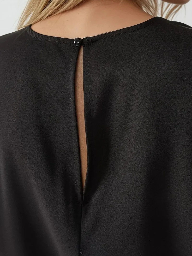 HICCUP Black Wide Leg V-Neck Jumpsuit for Women | Best Price UAE
