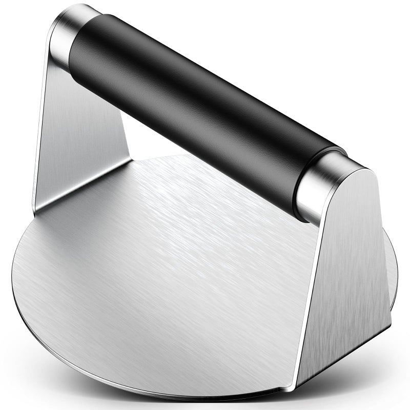 Pisol Smash Burger Press, Hamburger Smasher Tool for Griddle, Stainless Steel Ham Patty Press with Anti-Scald Handle, 5.5" Non Stick Grill Press for Smashburger, Bacon, Ground Beef, Meat, Sausage - Image 1