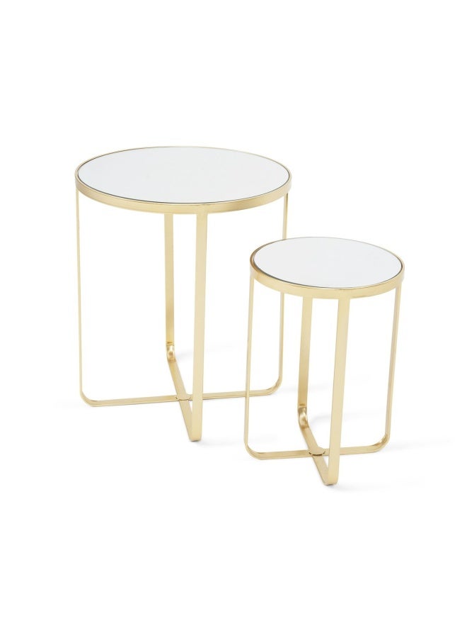 Pan Home Tryne Accent Table Set Of 2 Mirror - Gold - Image 4