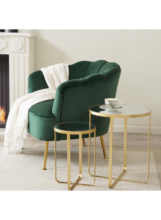 Pan Home Tryne Accent Table Set Of 2 Mirror - Gold - Image 2