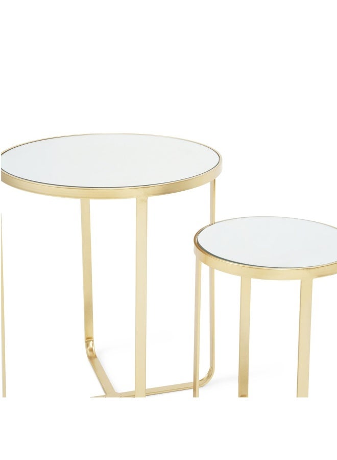 Pan Home Tryne Accent Table Set Of 2 Mirror - Gold - Image 5