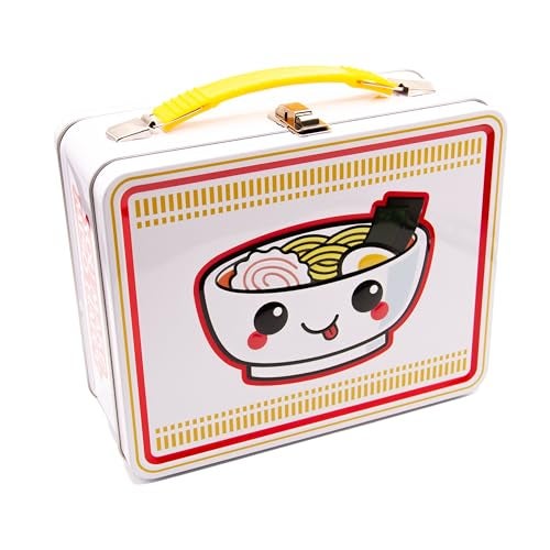 AQUARIUS Ramen Fun Box Sturdy Tin Storage Box with Plastic Handle Embossed Front Cover Merchandise Collectible Gifts - Image 1