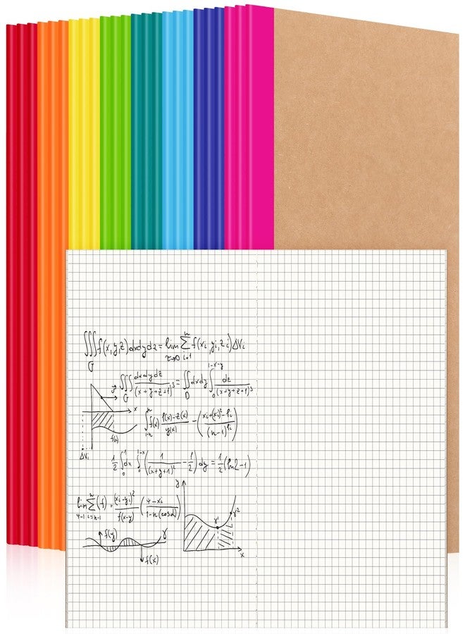 Epakh 24 Pack Graph Paper Notebooks A5 Grid Notepad 8.3 x 5.5 inch College Ruled Composition Notebook Steno Pad Memo Notebook 60 Pages for School Travel Office Business(Grid Graph) - Image 1